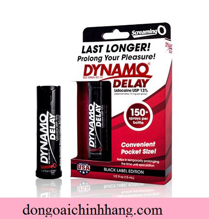 Chai Xịt Dynamo Delay Black Label Edition Mỹ 15ml - Trị xuất tinh sớm