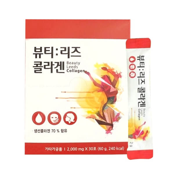 Nhụy Hoa Nghệ Tây Chống Lão Hóa Tăng Cường Sức Khỏe Beauty Leeds Collagen 30 gói Hàn Quốc