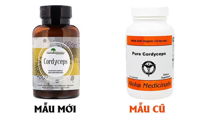 Viên uống Đông Tùng Hạ Thảo Aloha CordyCeps Natural Product Mỹ 90 viên