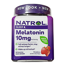 Kẹo dẻo ngủ ngon Strawbery Natrol Gummies Melatonin 10mcg 90 viên Mỹ