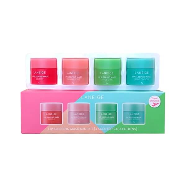 Set 4 mặt nạ ngủ môi Laneige Lip Sleeping Mask 8g x 4 hũ Hàn Quốc